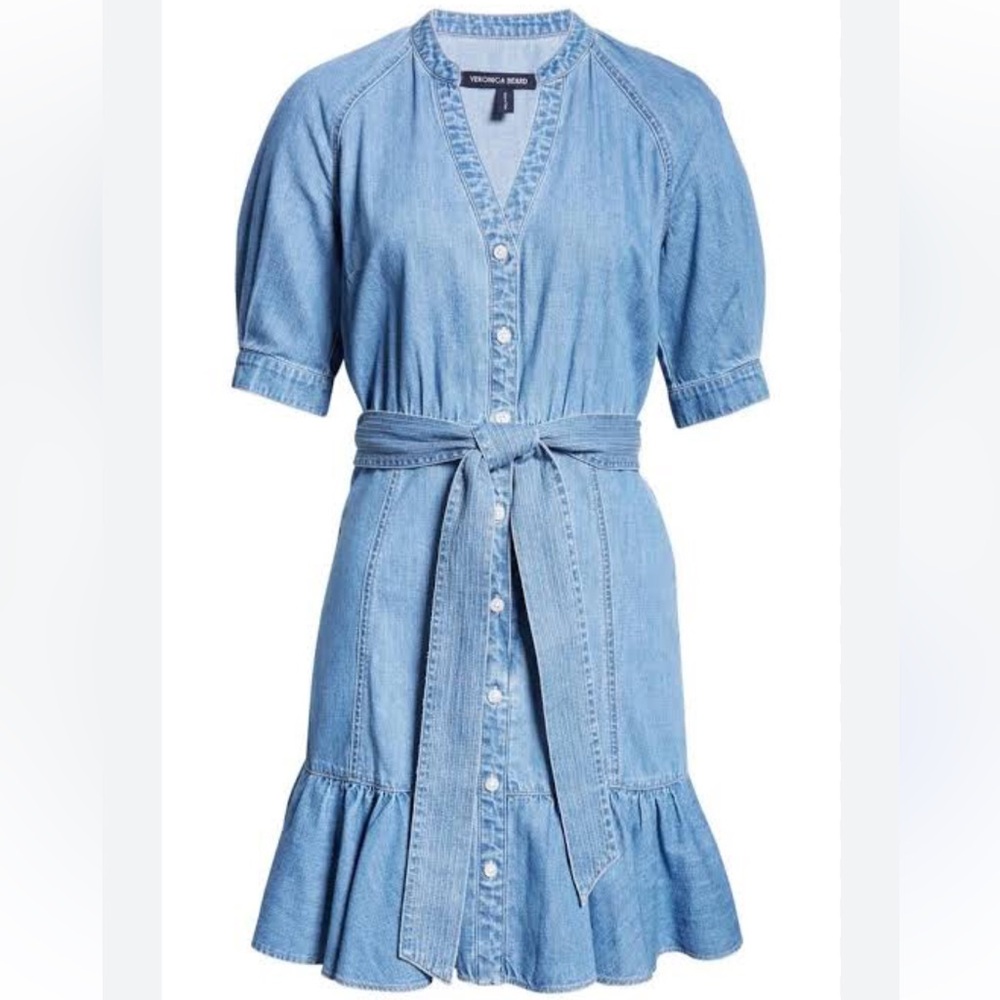 Veronica Beard Blue Denim Mini Dress NWT